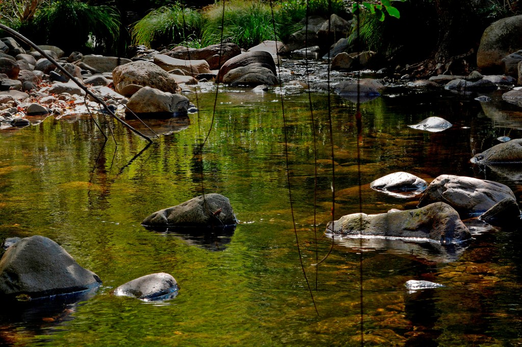 Espacio del río Burbia en las cercanías de Aira da Pedra, Villafranca del Bierzo, El Bierzo, León, Castilla y León, España.