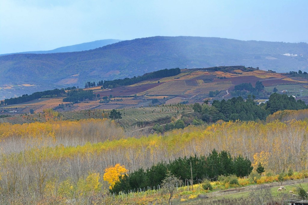 Castroventosa desde Arganza, El Bierzo, León, Castilla y León, España.